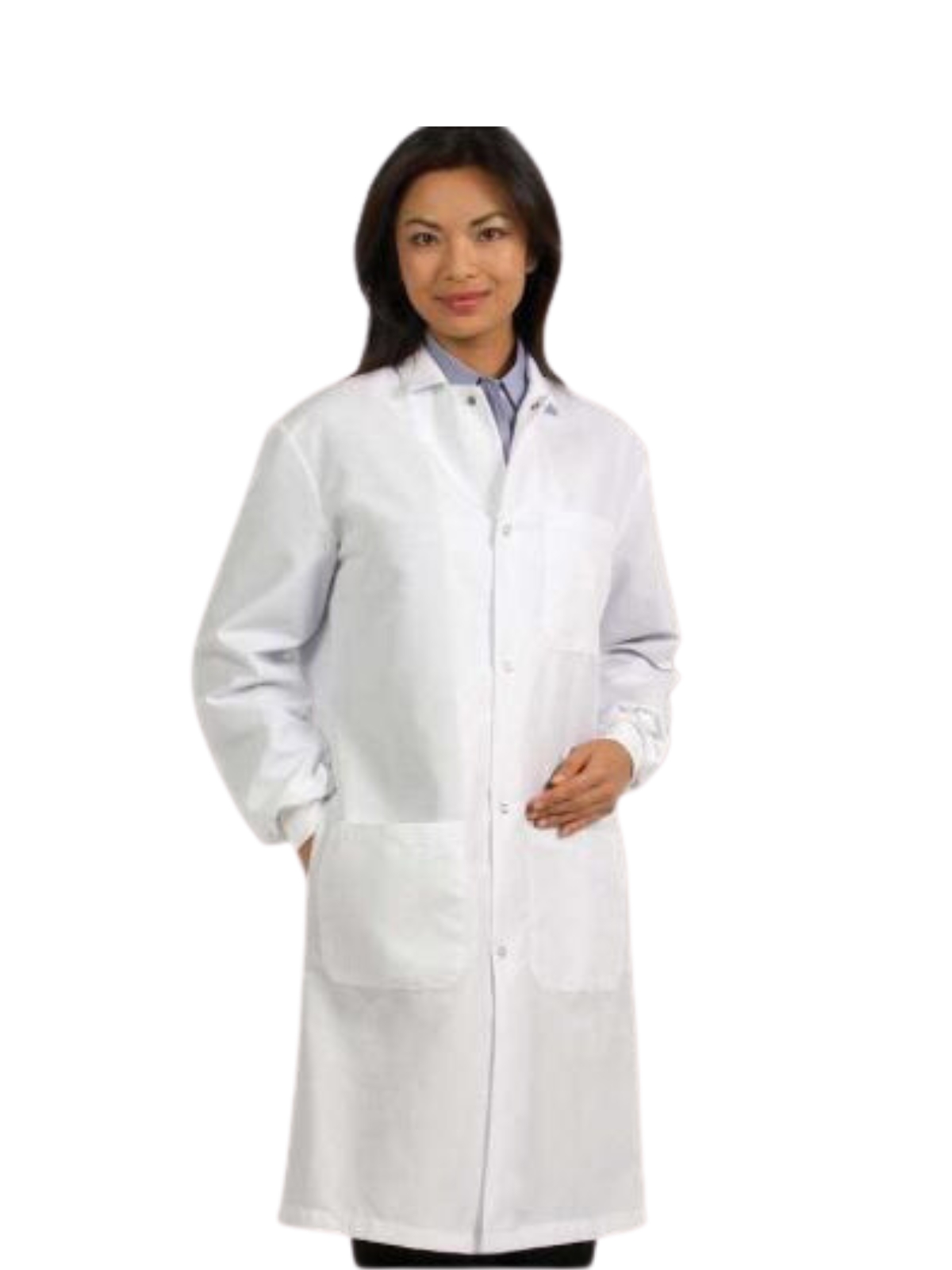 Fashion Seal Lab Coats - Unisex Three-Pocket 41" Full-Length Convertible Collar Lab Coat