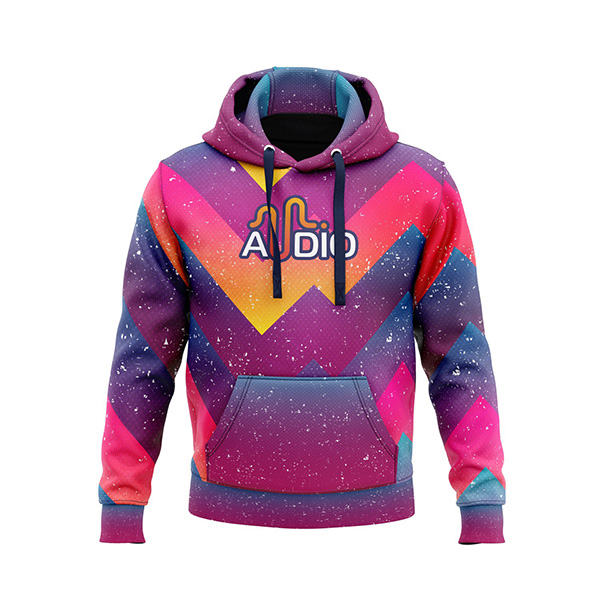 Unisex & Kids' Sublimation 310G Fleece-Lined Kangaroo Hoodie 1