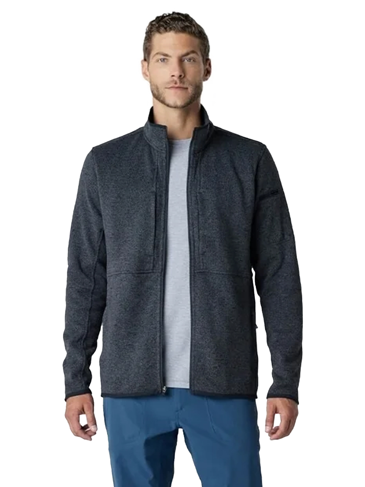 Medelita Scrubs - Men's 4-Pocket Strata Fleece Jacket 4