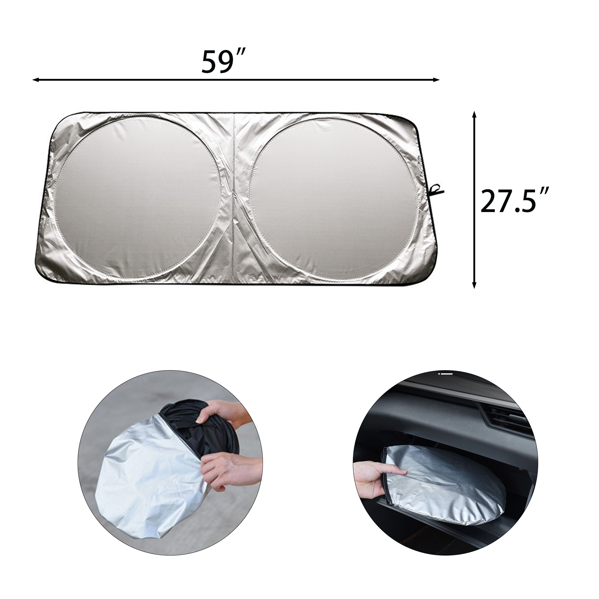 AutoFold Front Windshield Sunshade 2