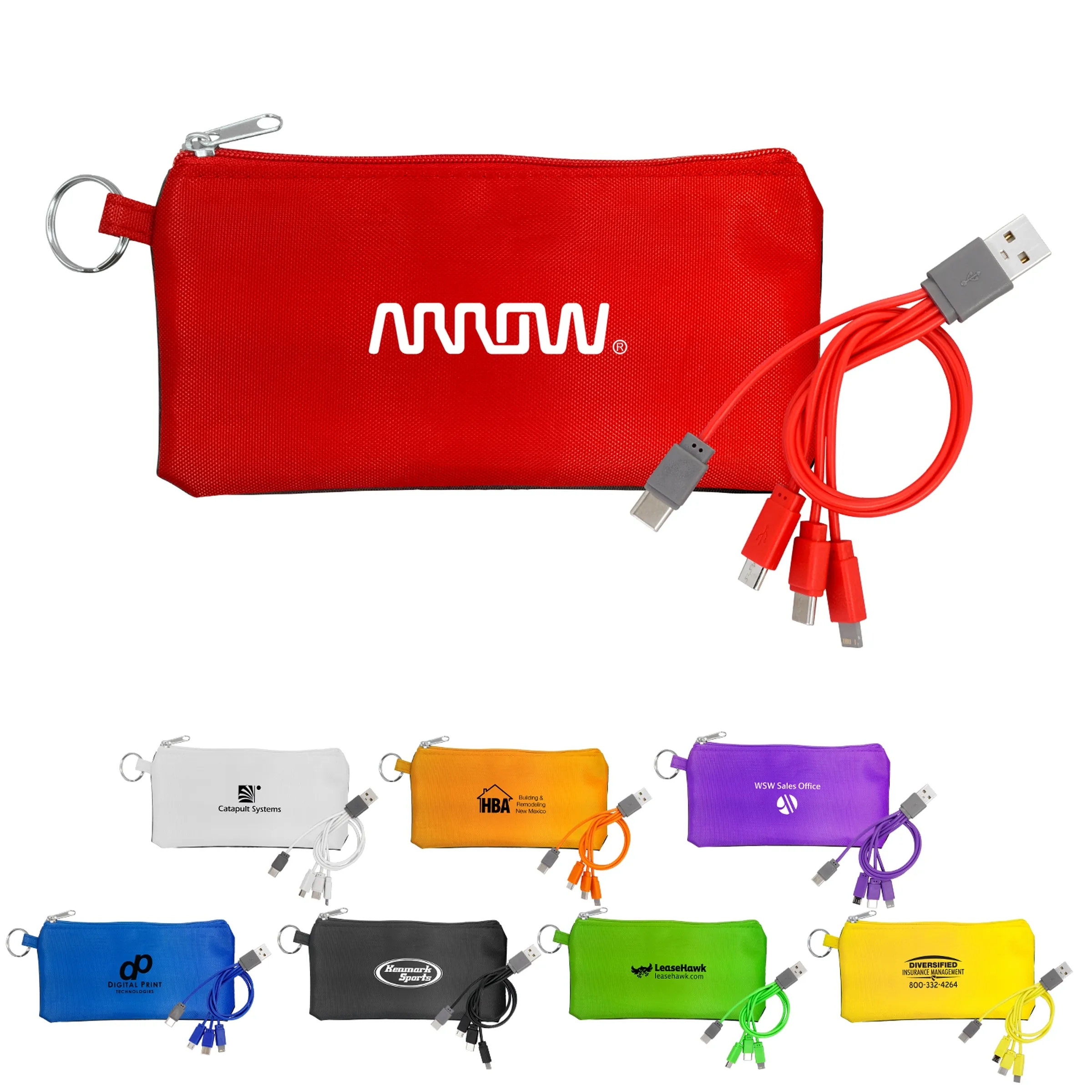 Large Stretchy C to C Colorful Cable Set