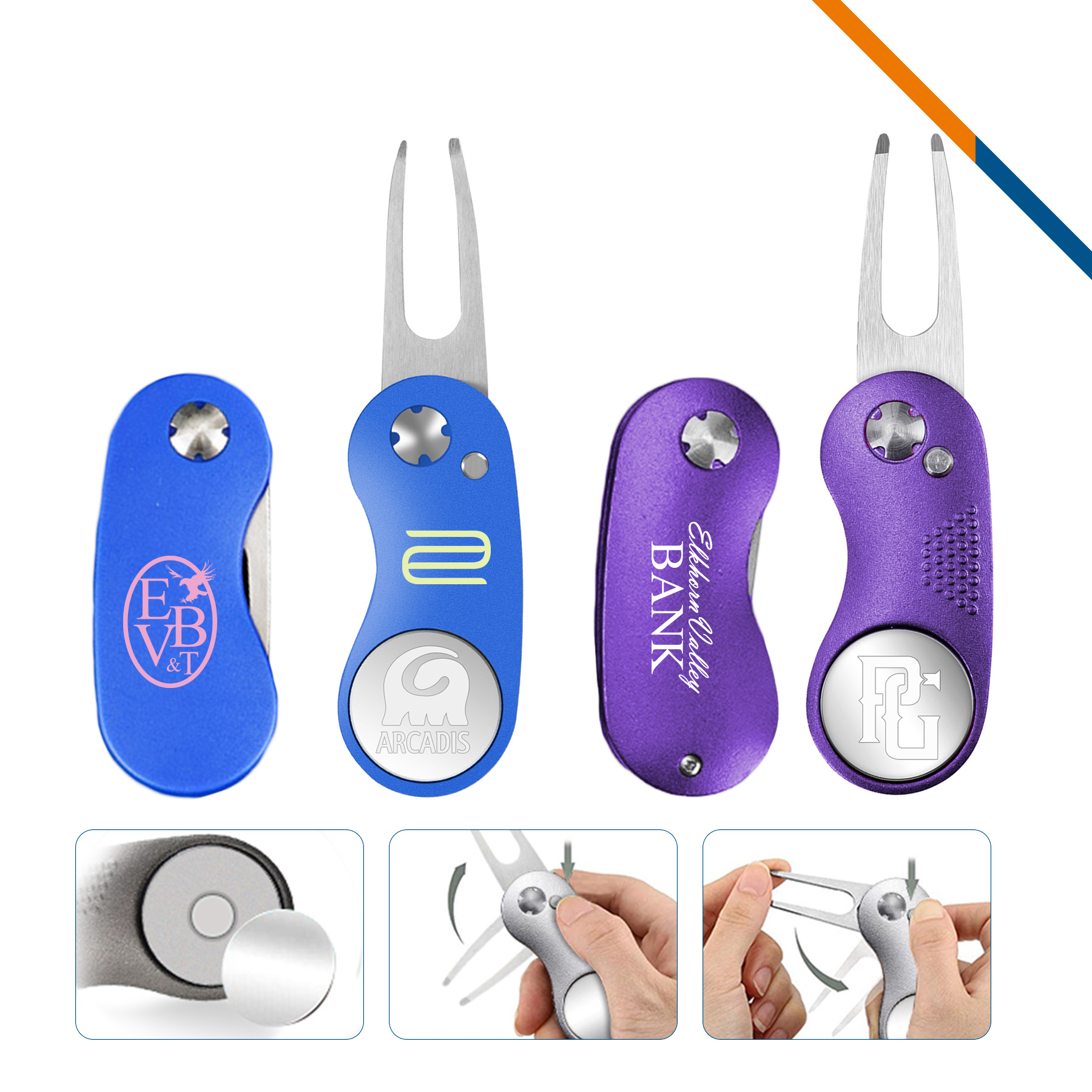 Kiro Foldable Ball Marker Golf Divot Tool 19
