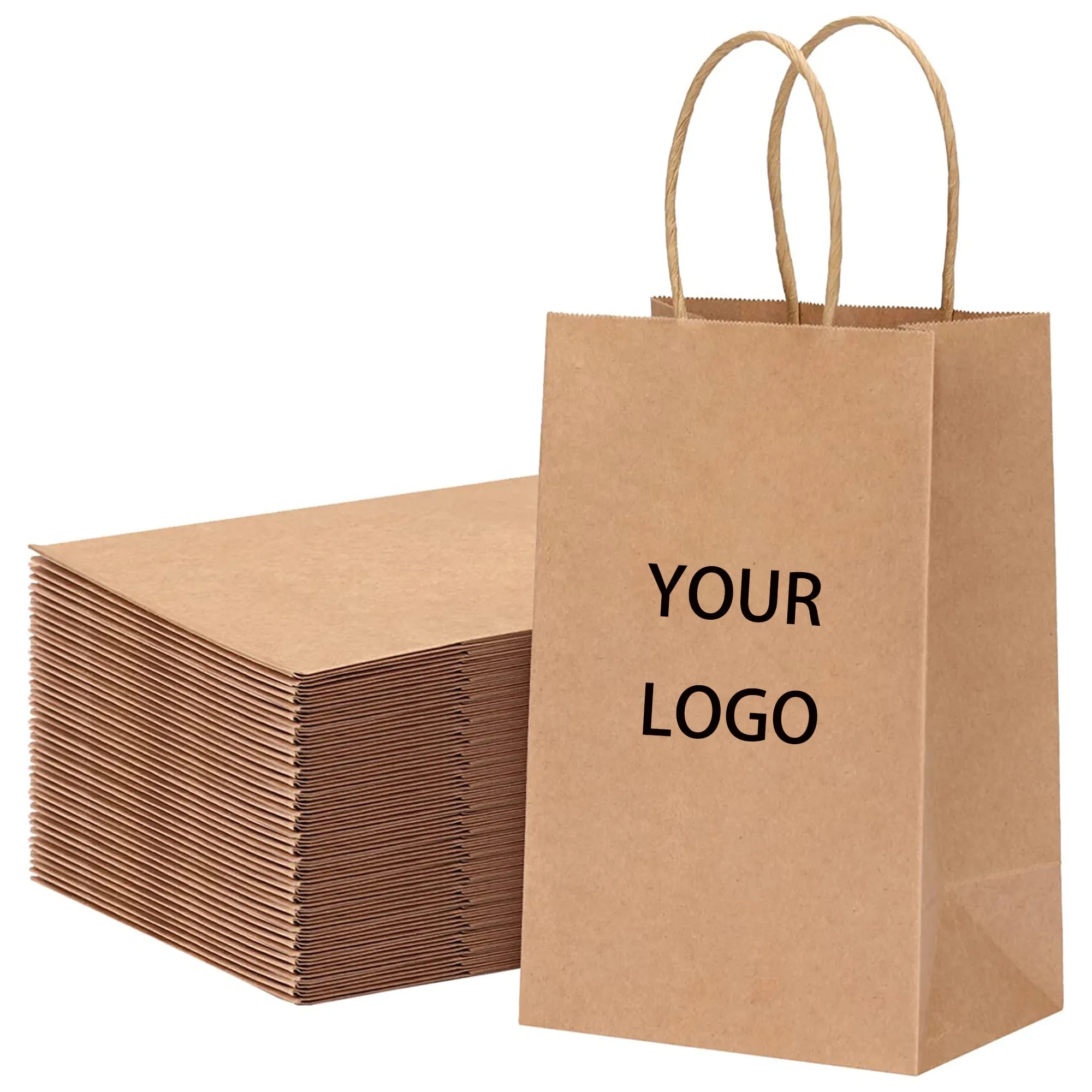 Brown paper bag with handle