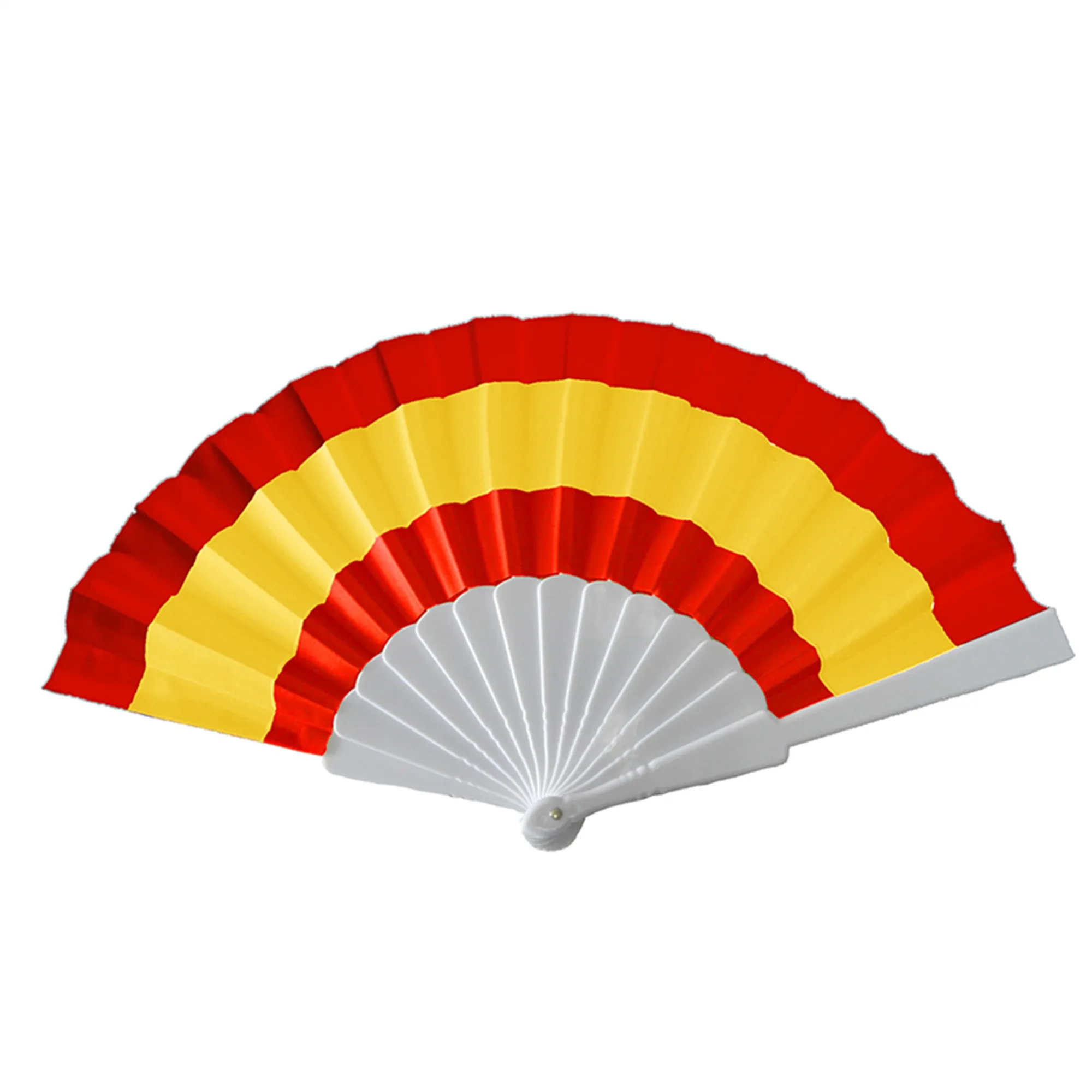 9" Large Rainbow Folding Fabric Hand Fan 3
