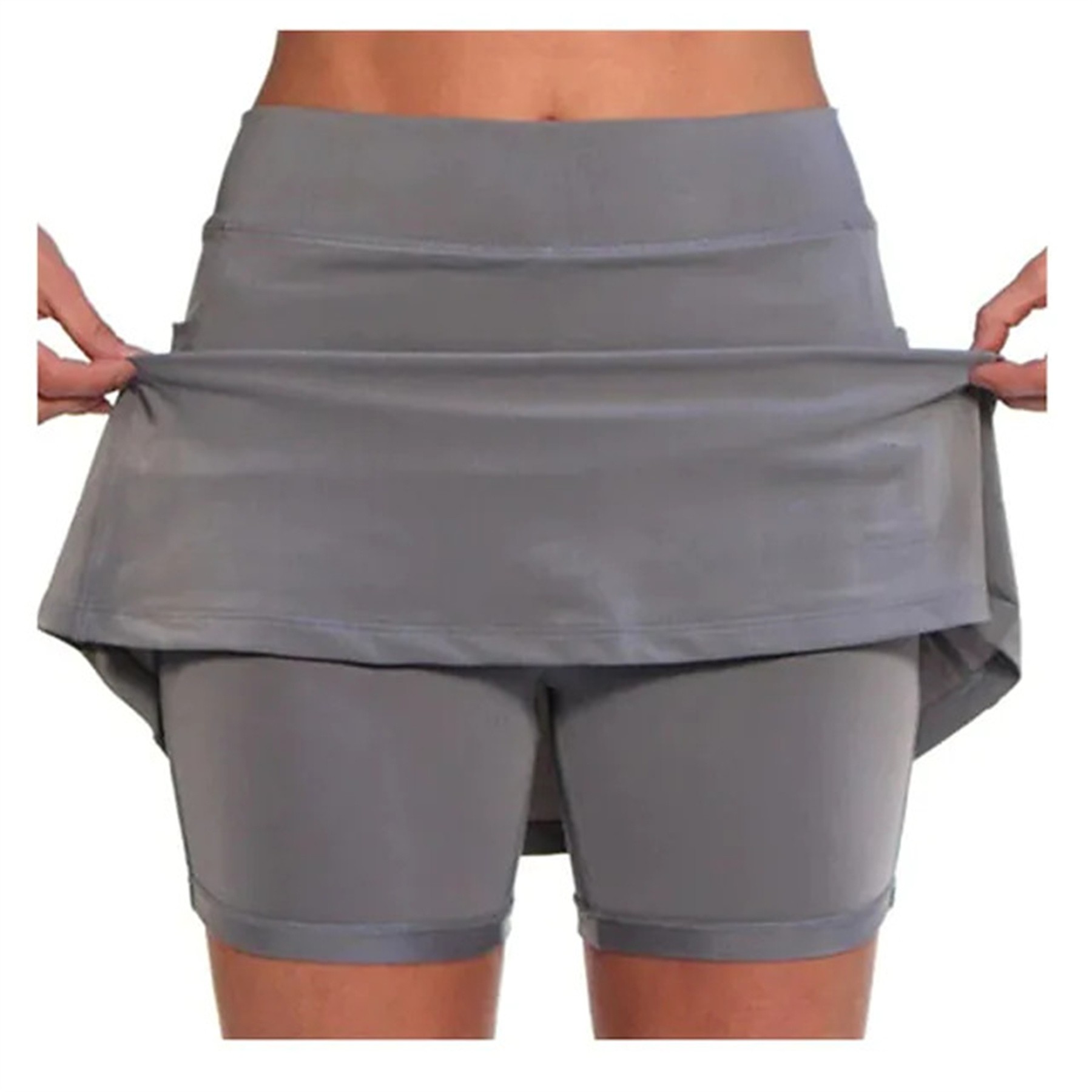 High Waist Athletic Sports Pants Skirt Casual Shorts 7