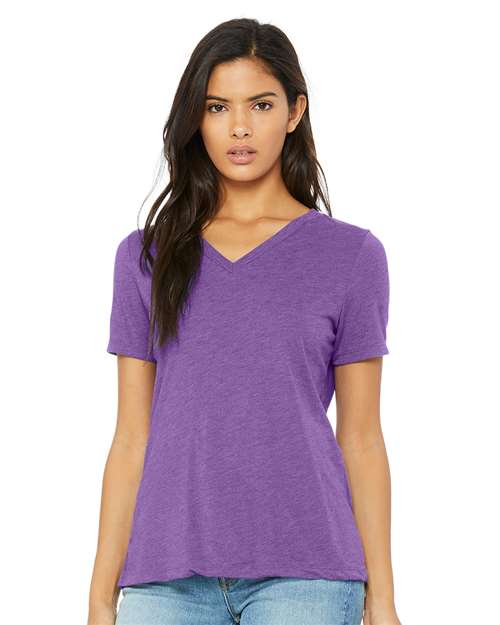 Women's Relaxed Triblend V-Neck Tee - 6415 1