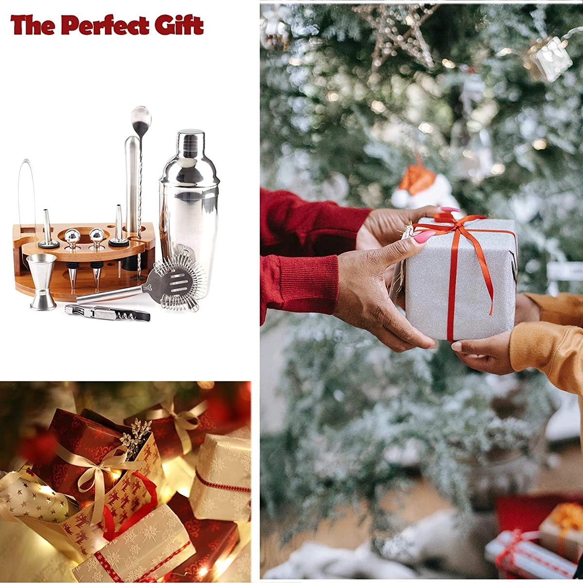 12 Pieces Stainless Steel Tool Cocktail Shaker Set 6