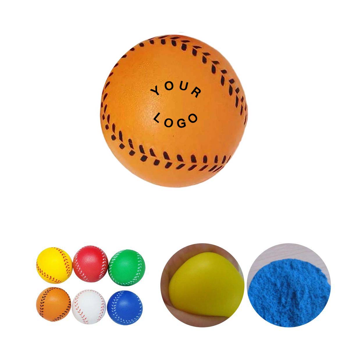 Durable PU Foam Baseball Squeeze Toy 2
