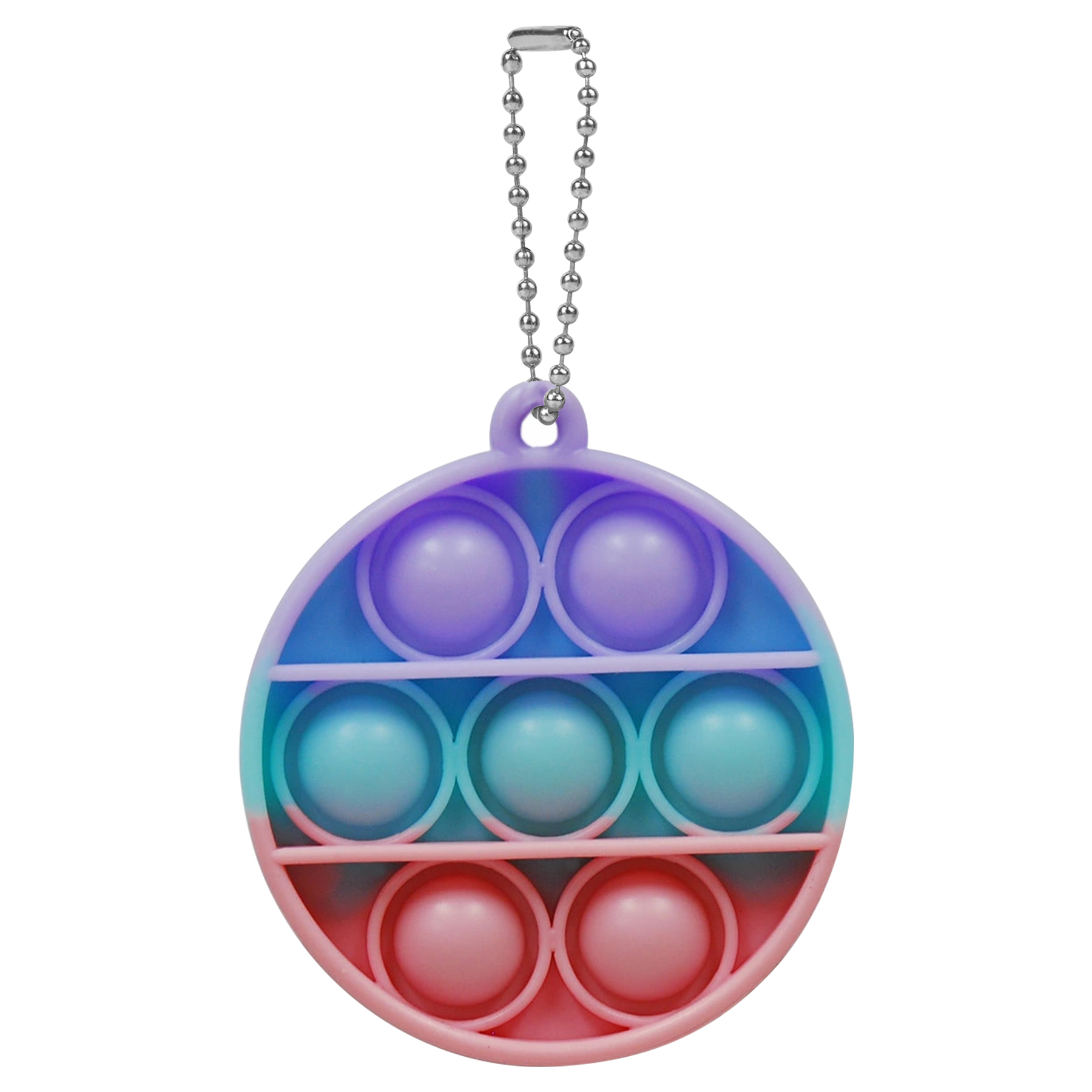 Round Mini Push Bubble Stress Relief Toy Keychain 10