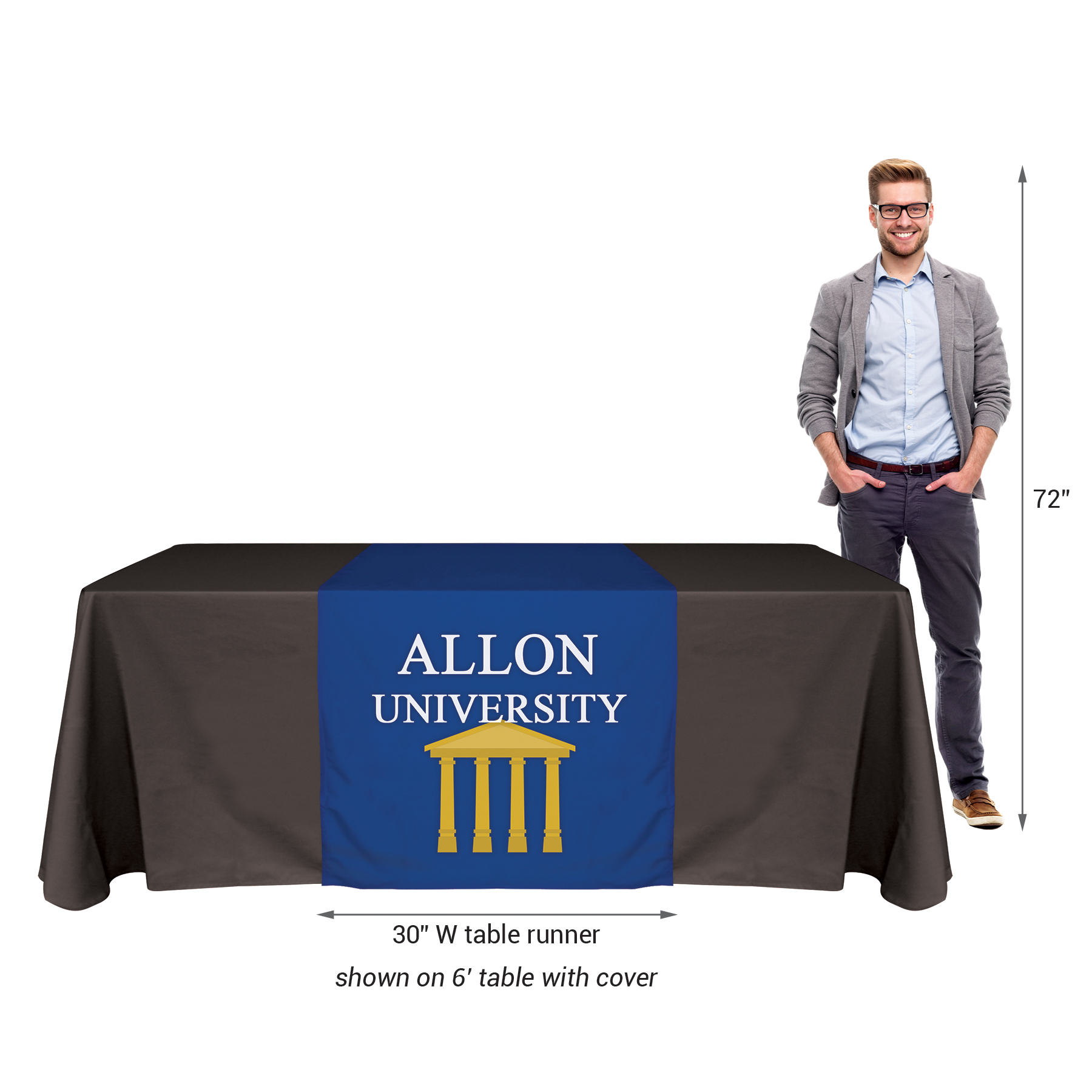 30" x 84" Knit Polyester Custom Table Runner 9
