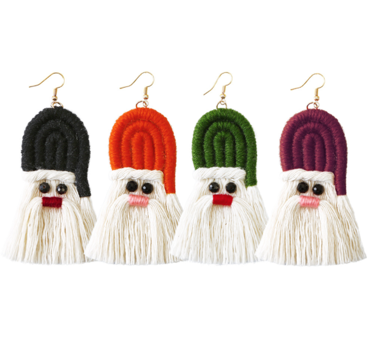 Christmas Tassel Woven Handmade Earrings 5