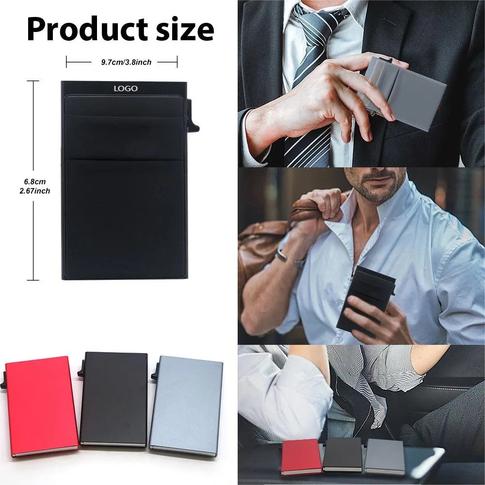 Minimalist RFID Blocking Card Wallet With Money Pocket 6