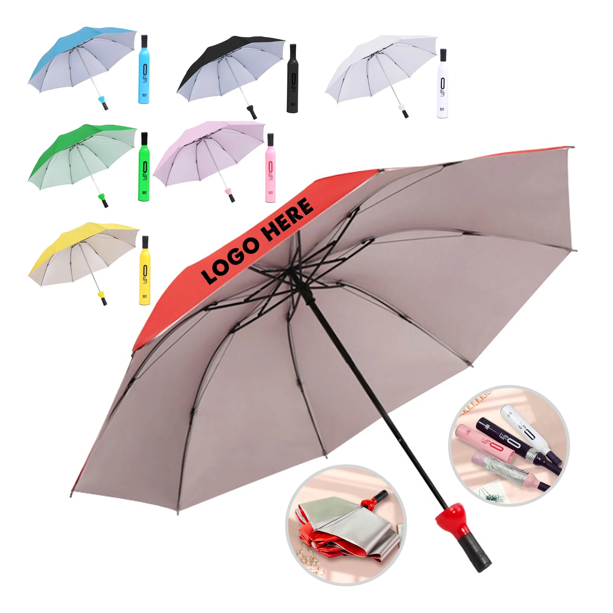 Creative Wine Bottle Shaped Umbrella 7