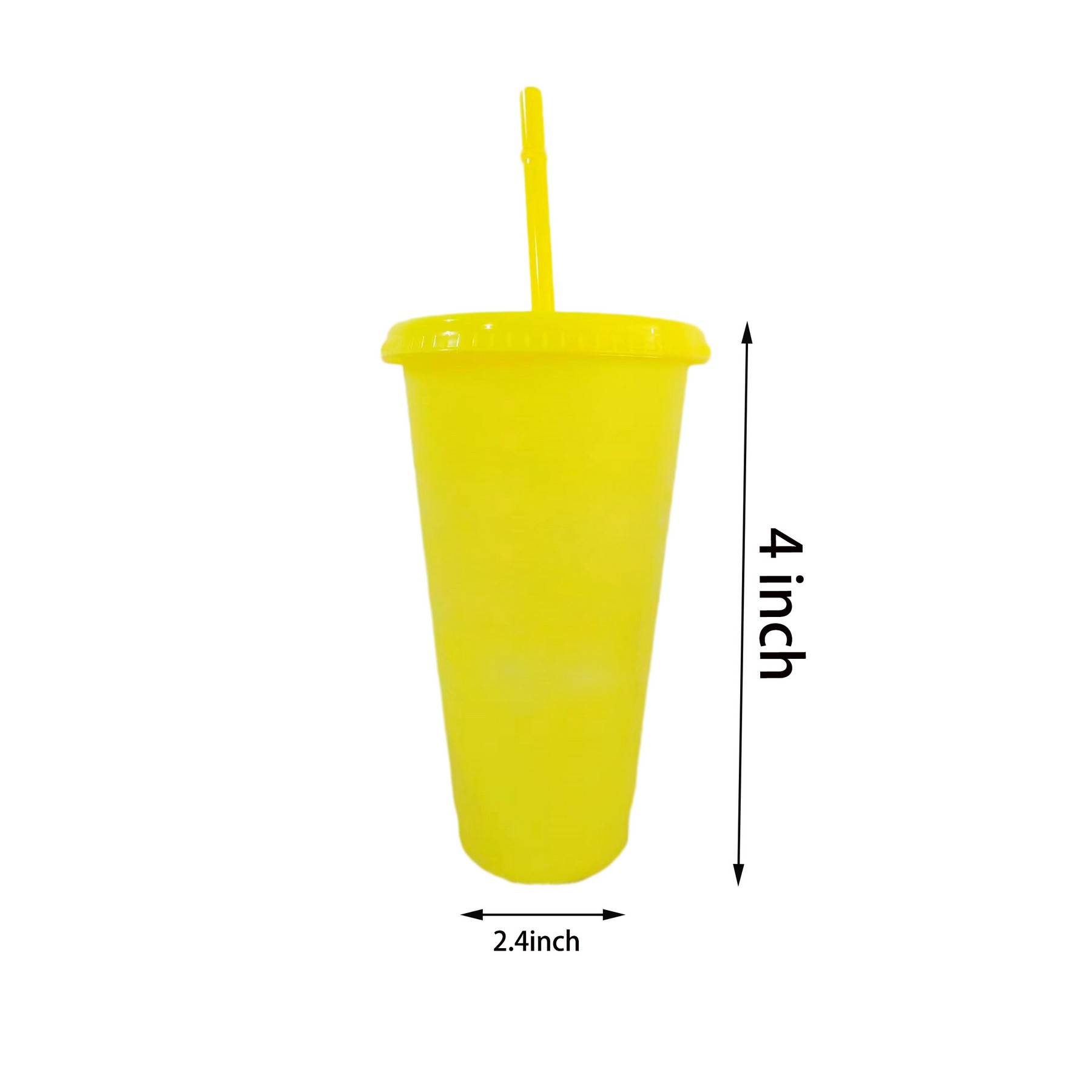 24oz Drinking Cups with Lid and Straw 3