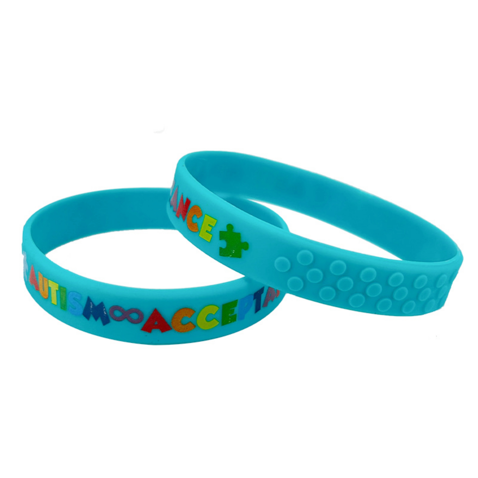 Debossed Concave Shape Silicone Colored Wristband 3