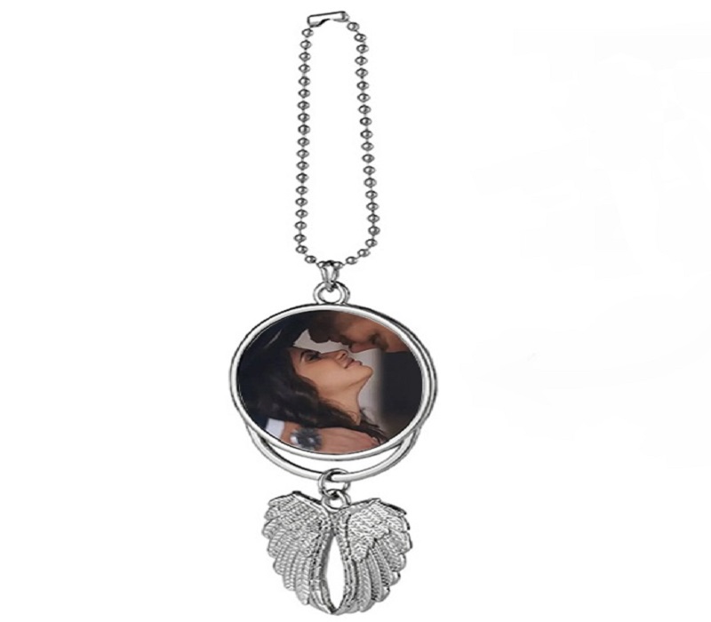 Personalized Photo Angel Wings Metal Car Tag 3