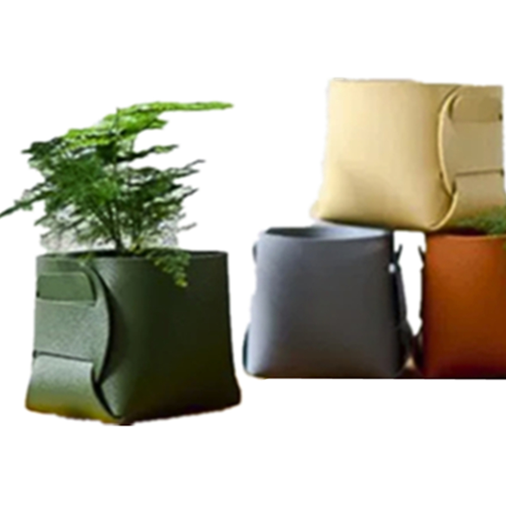 Leather Flower Pot Planting Gardening Pot 2