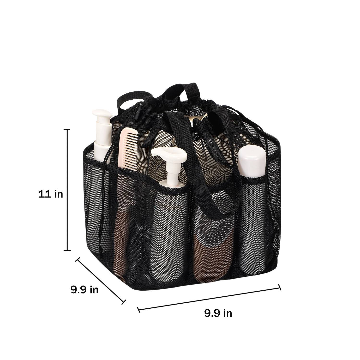 Portable Mesh Toiletry Bag with Drawstring & Multi Pocket 9