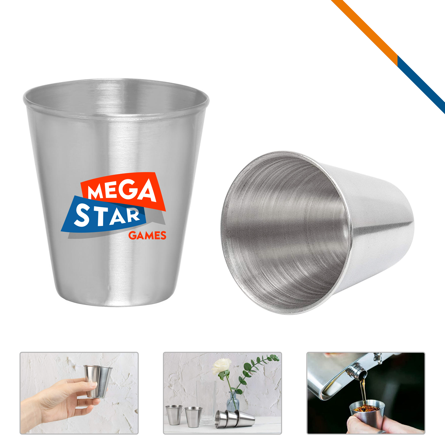 Stacy Stainless Steel Shot Glasses 3
