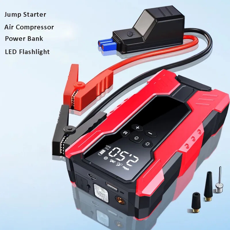12V Car Emergency Jump Starter with Air Compressor 3