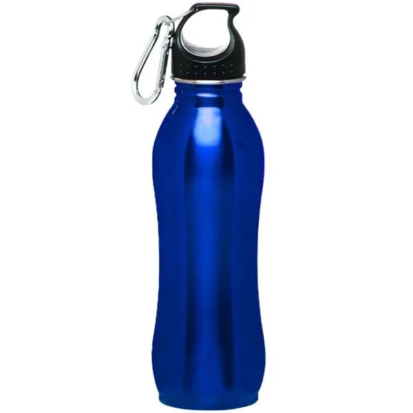 25 oz. BPA free Stainless Steel Sports Bottles w/ Carabiner, custom water bottle with logo imprint 1