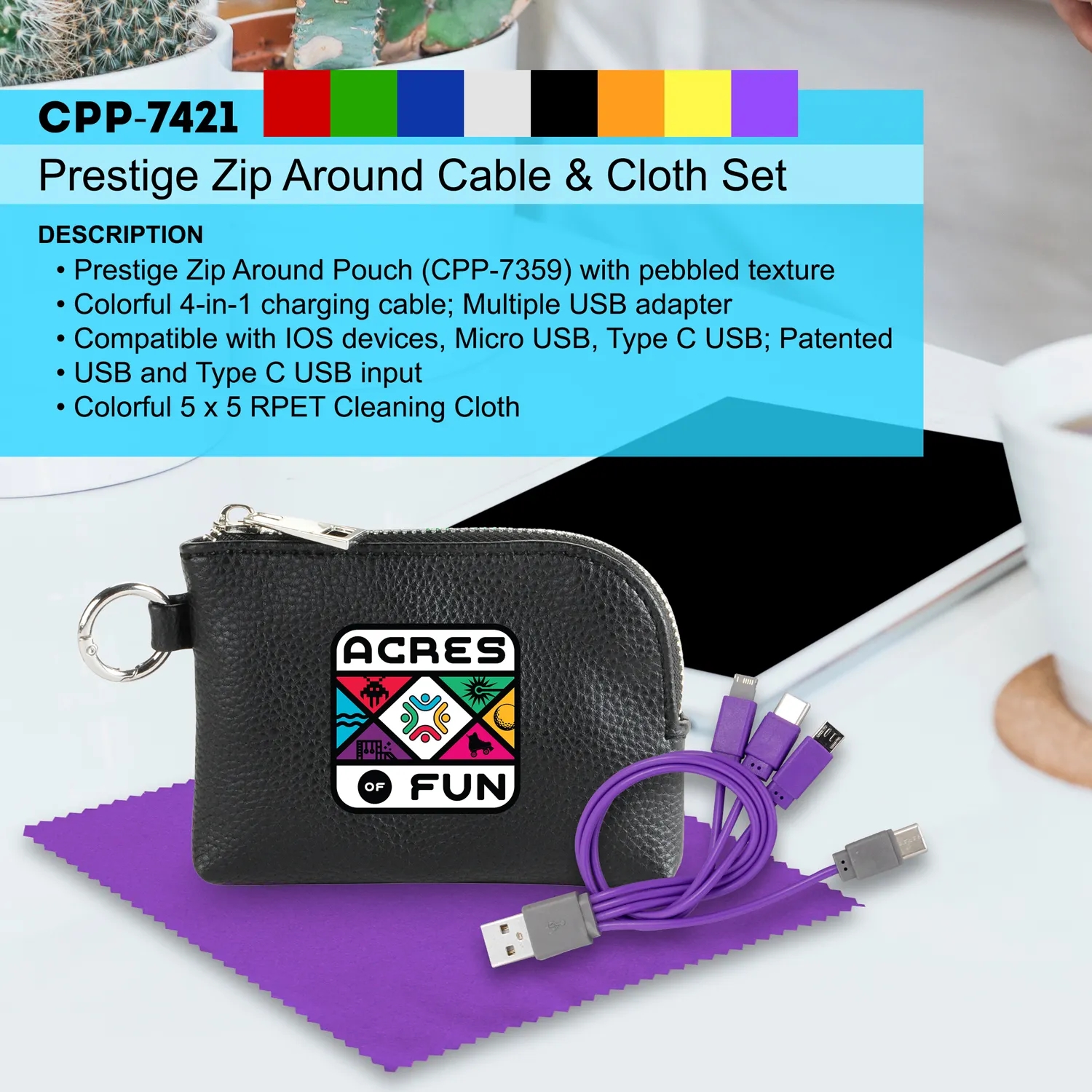 Prestige Zip Around Cable & Cloth Set 19