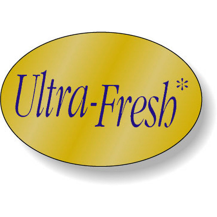 Dull Gold Foil Paper Flexo-Printed Stock Oval Roll Labels (1"x1.5")