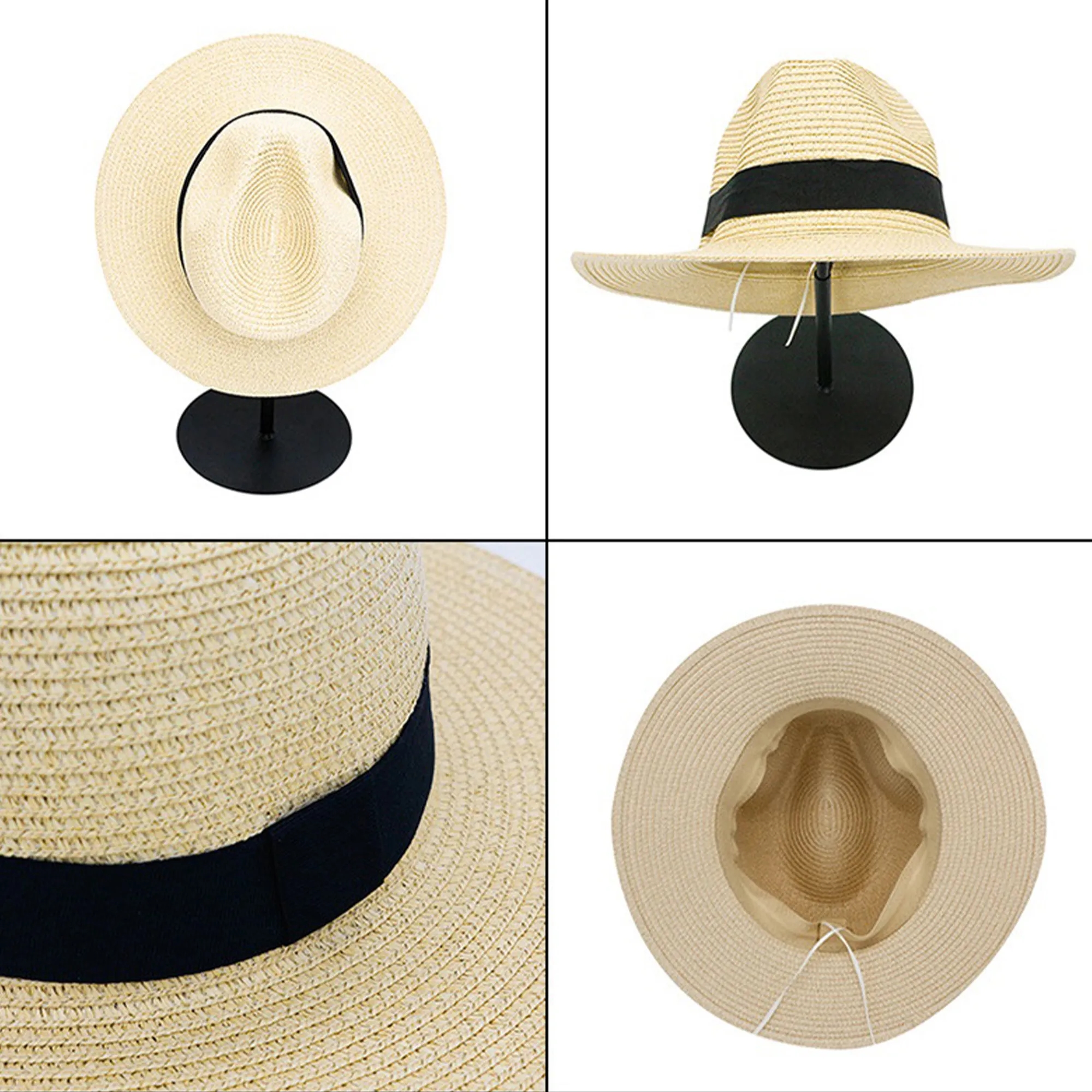 Sun Straw Fedora Beach Hat 1