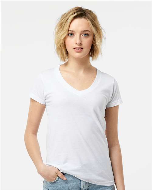 Women's Fine Jersey V-Neck T-Shirt - 214 30