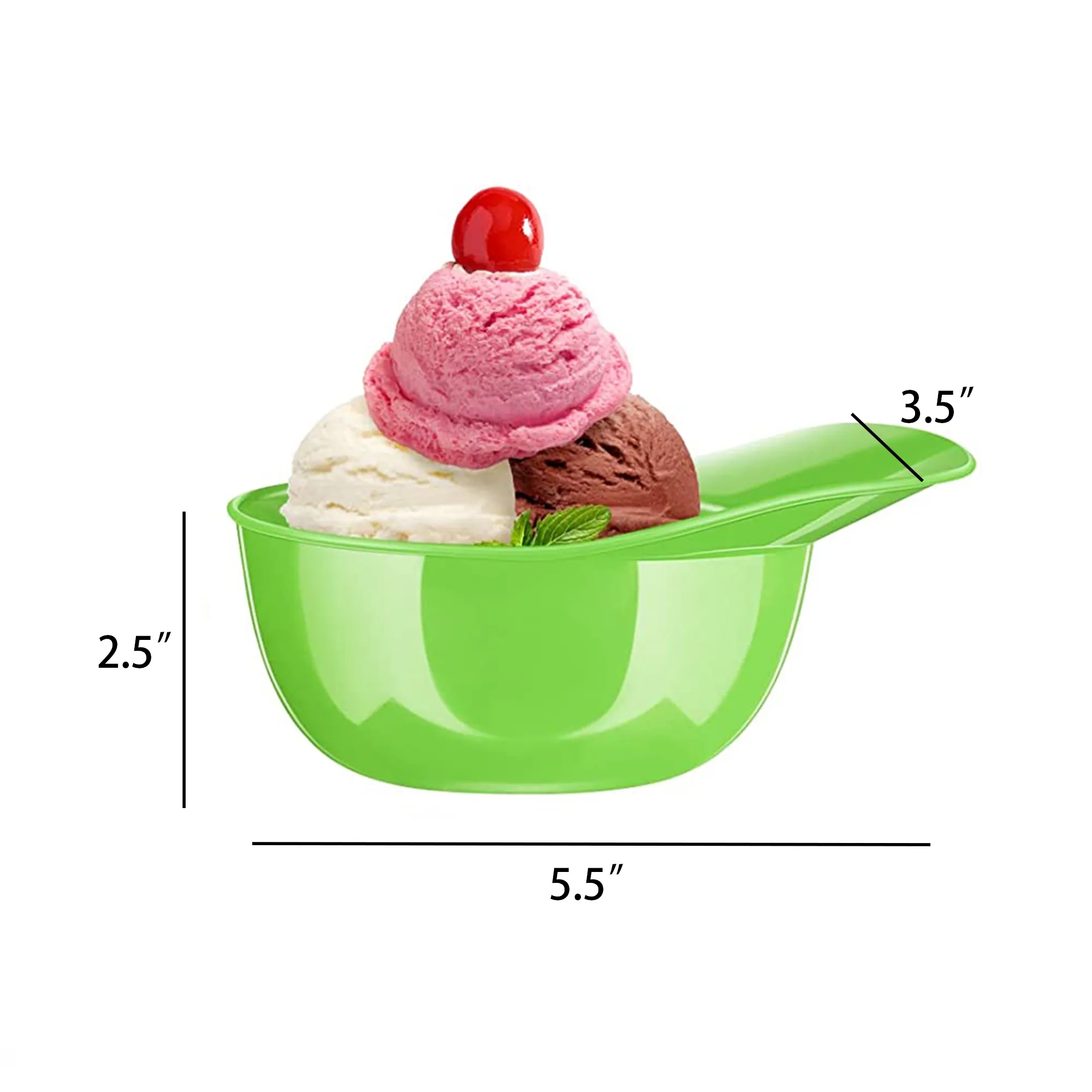 MOQ 100pcs 9oz Plastic Ice Cream Bowl 4