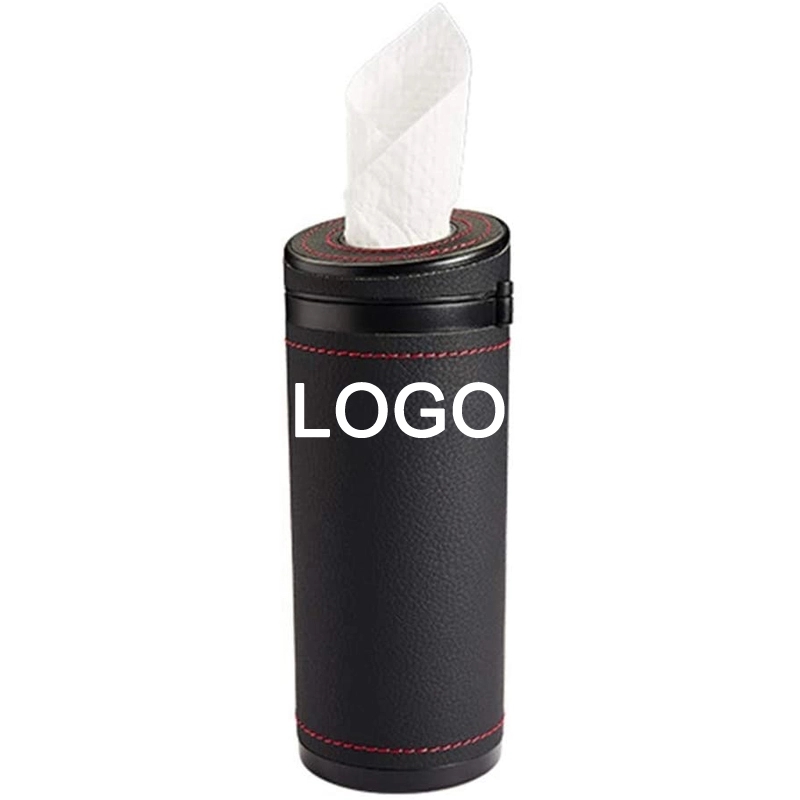 Custom Gift Car Tissue Box - Cylinder Leather Napkin Holder 2