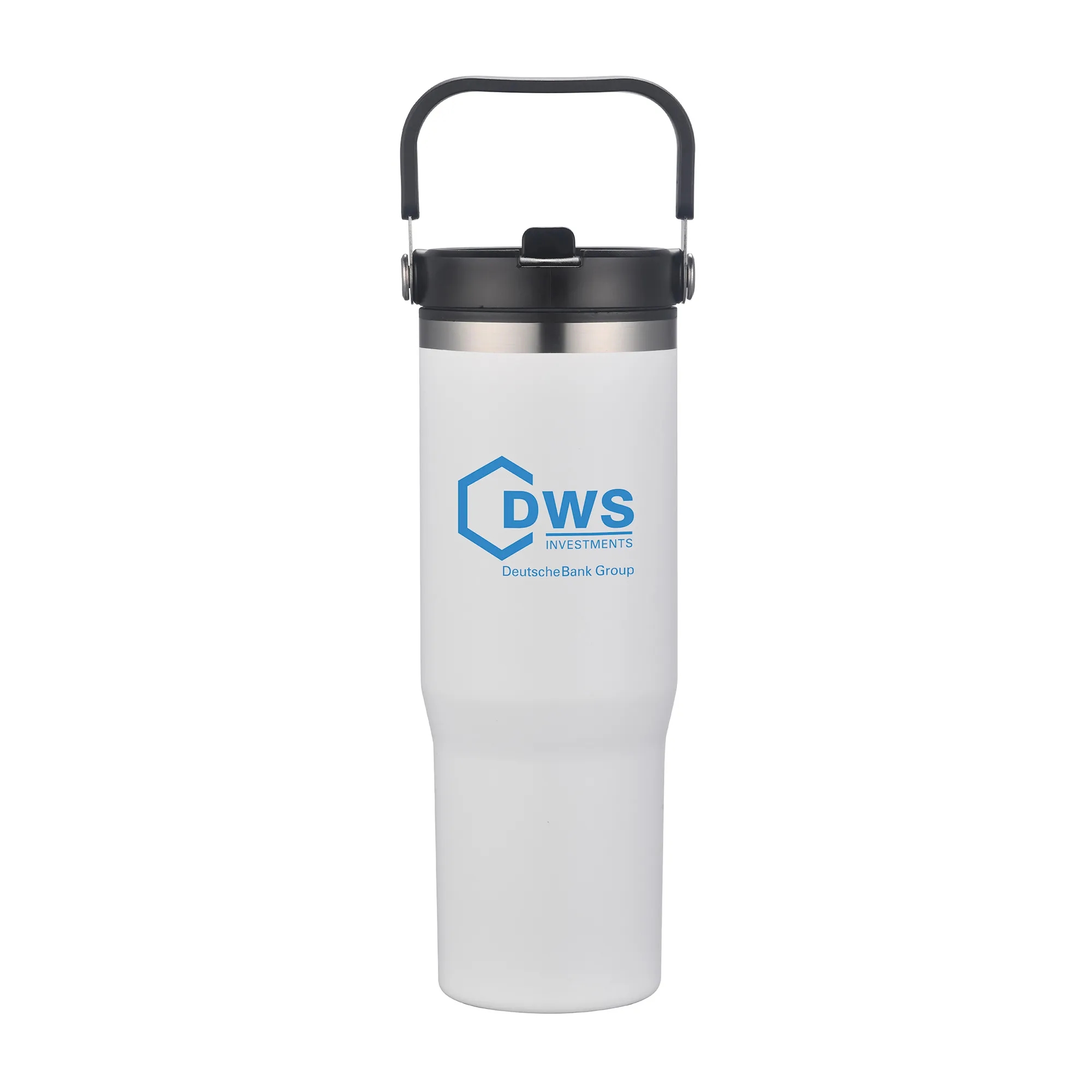 30oz. Double Wall SS / PP Mug with Handle and Flip Straw 7