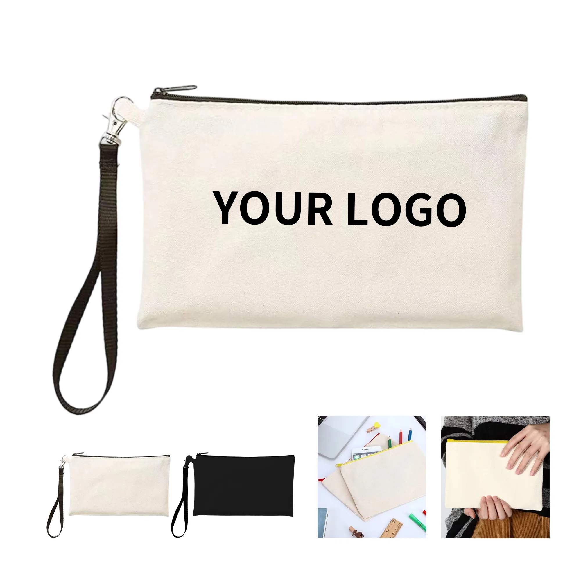 Canvas Zipper Storage Pencil Bag 2