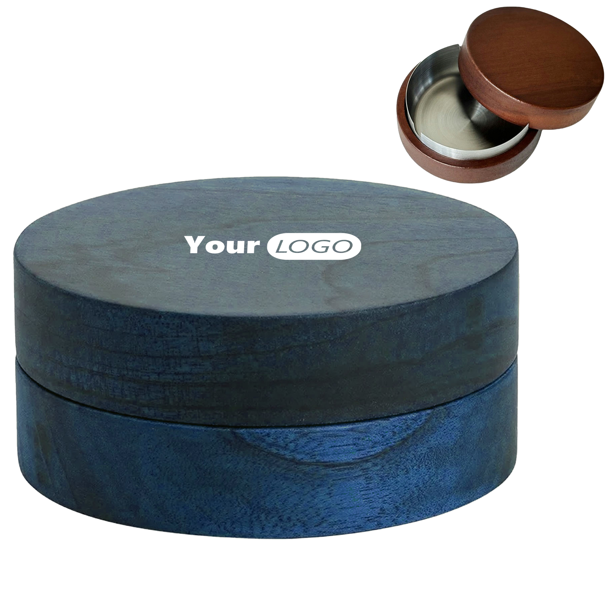 Walnut Elegant Covered Ashtray ?C Discreet And Durable 2