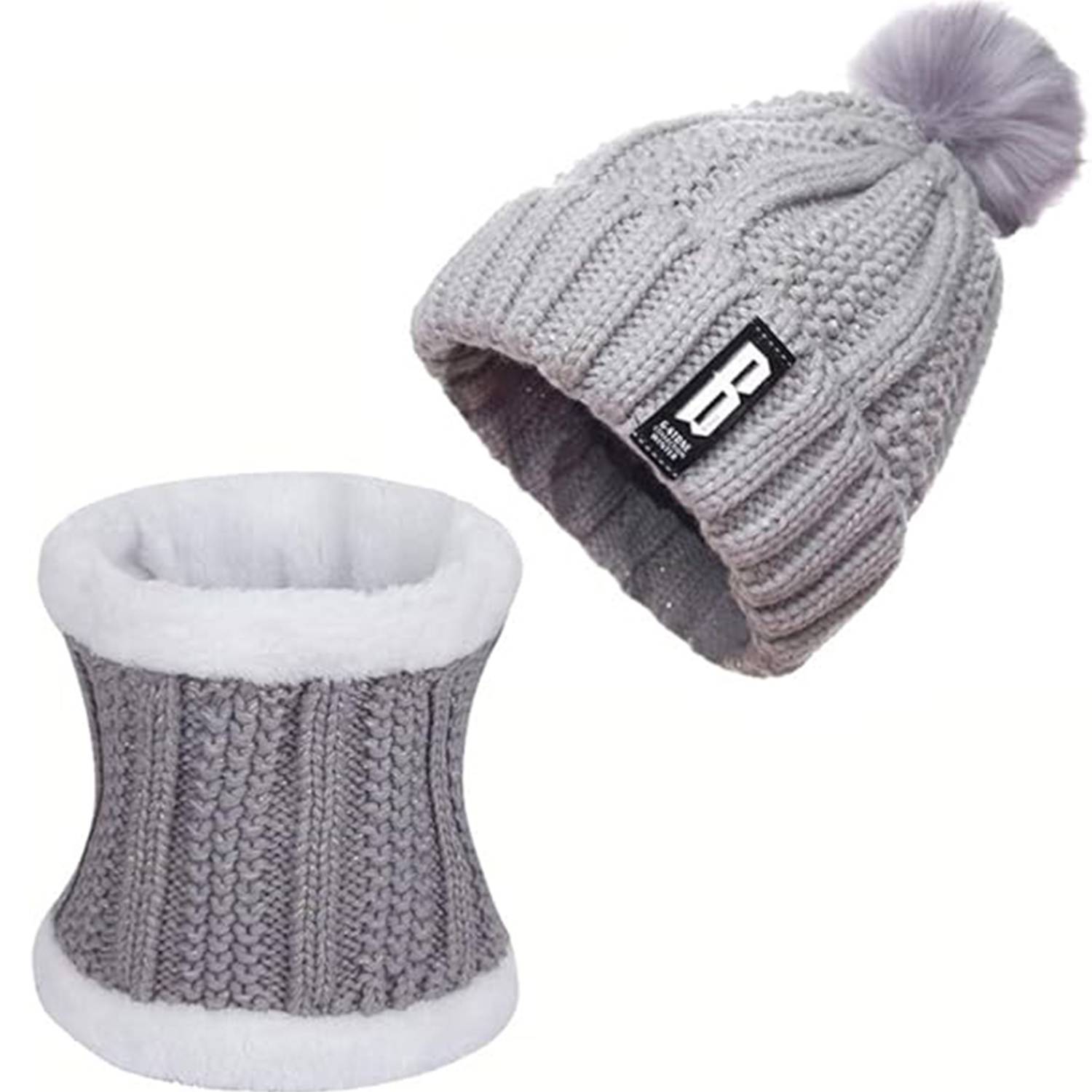 Warm Knit Hat and Scarf Set 6