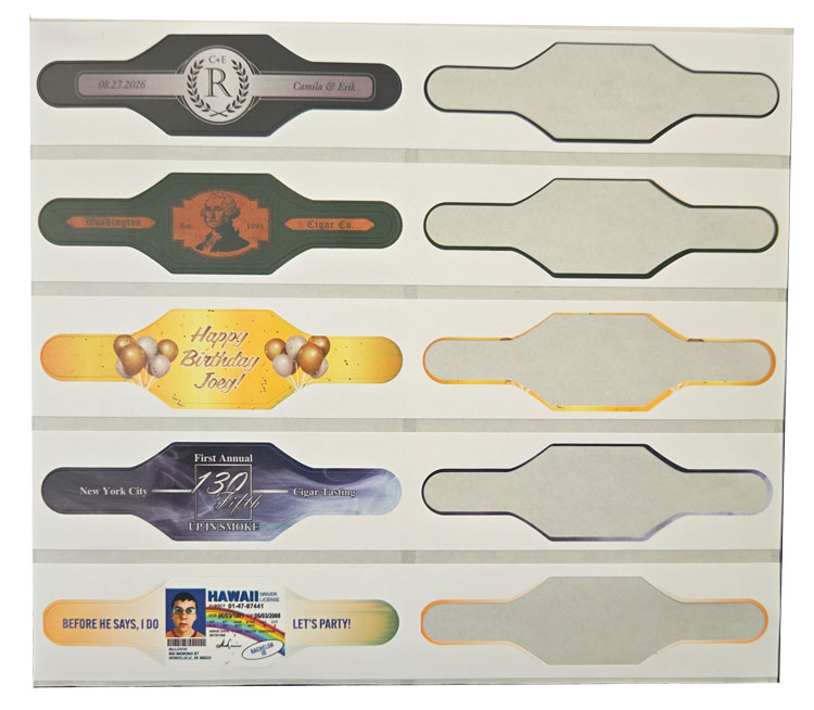 3.25" Digital Print Cigar Bands - Stock Shape 3