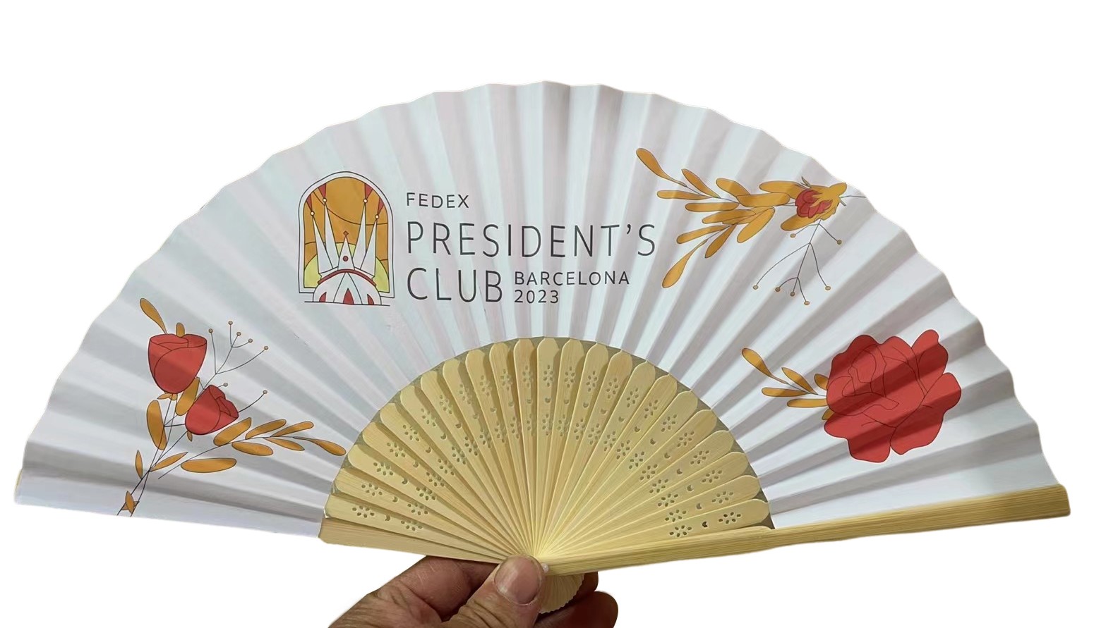 Folding Bamboo Paper Hand Fan 2