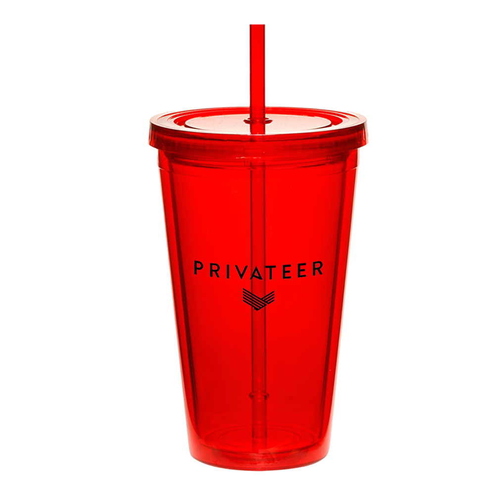 16oz Cup w/Straw 12