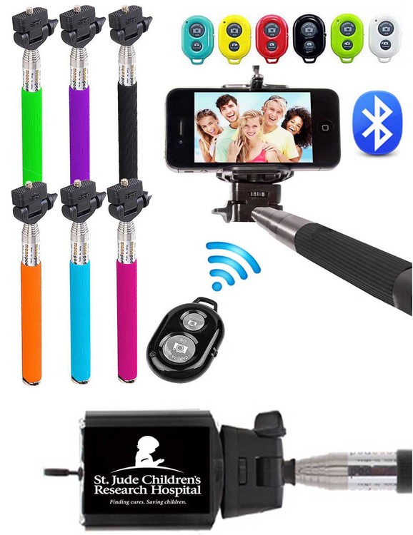 iBank ® Universal Bluetooth Selfie Stick – Extendable Monopod with 180° Multi-Angle Head. Free Shipp 2