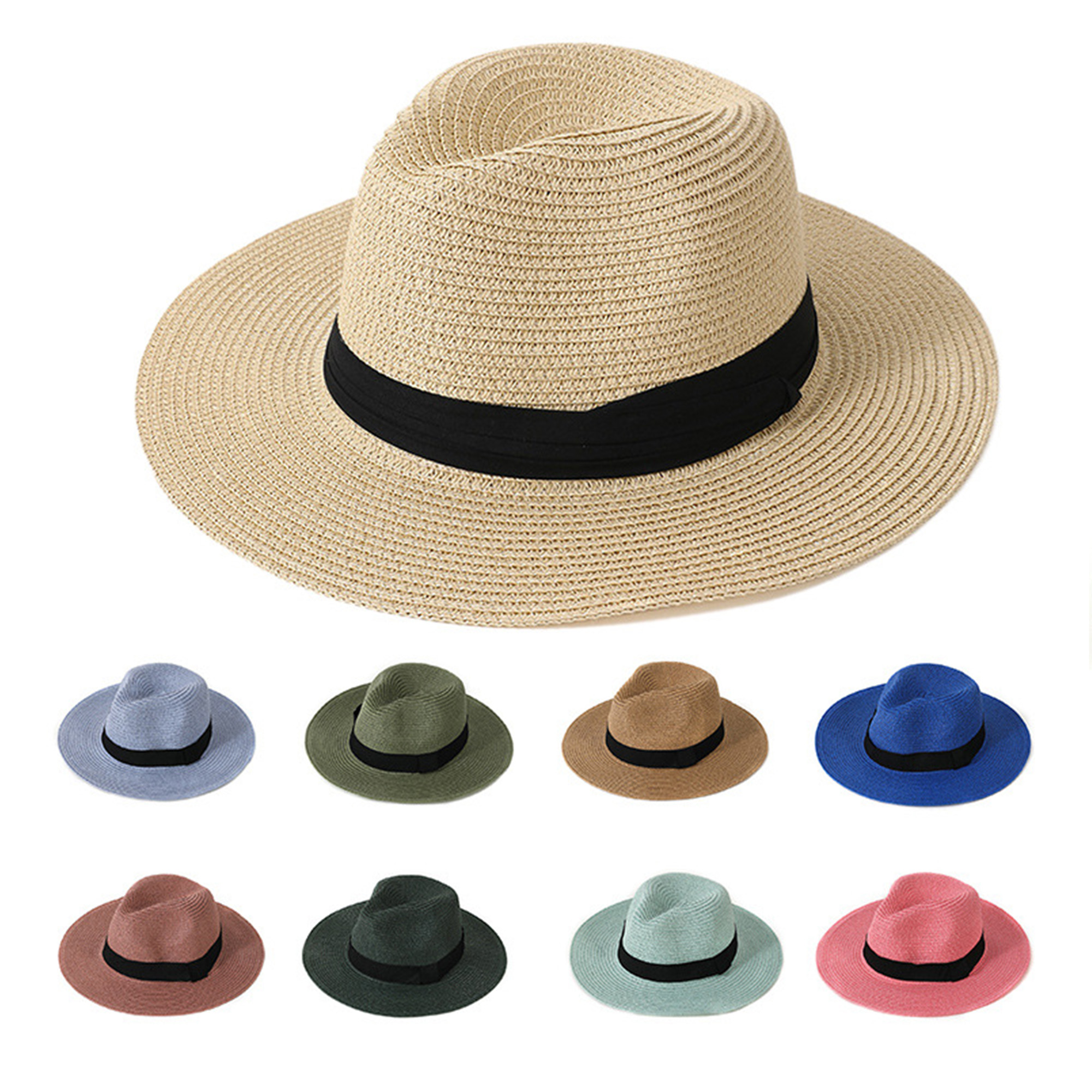 Custom Panama Straw Hats, custom hat with logo imprint 2