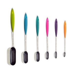 Premium Stainless Steel Measuring Spoons Set 6 Sizes With Silicone Handle 19
