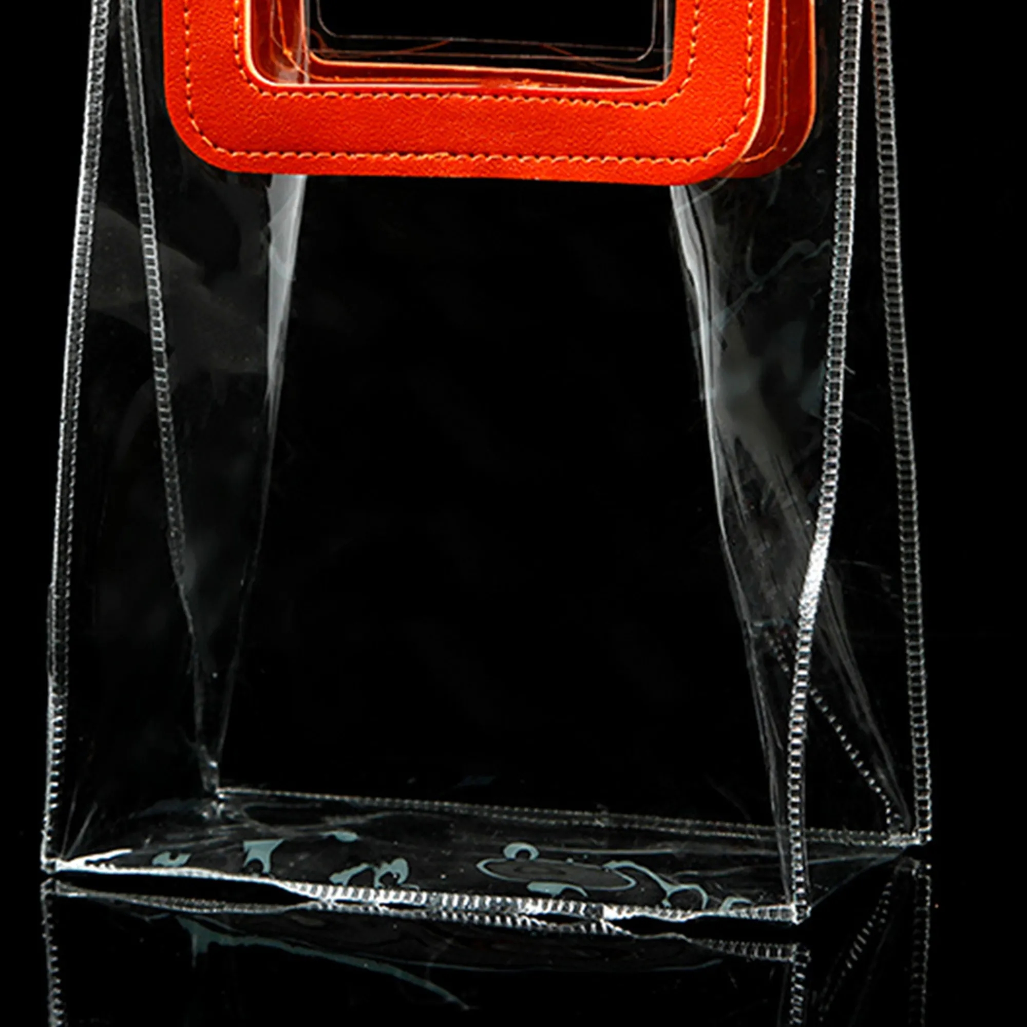 PVC Clear Gift Wrap Tote Bag With Handle 3