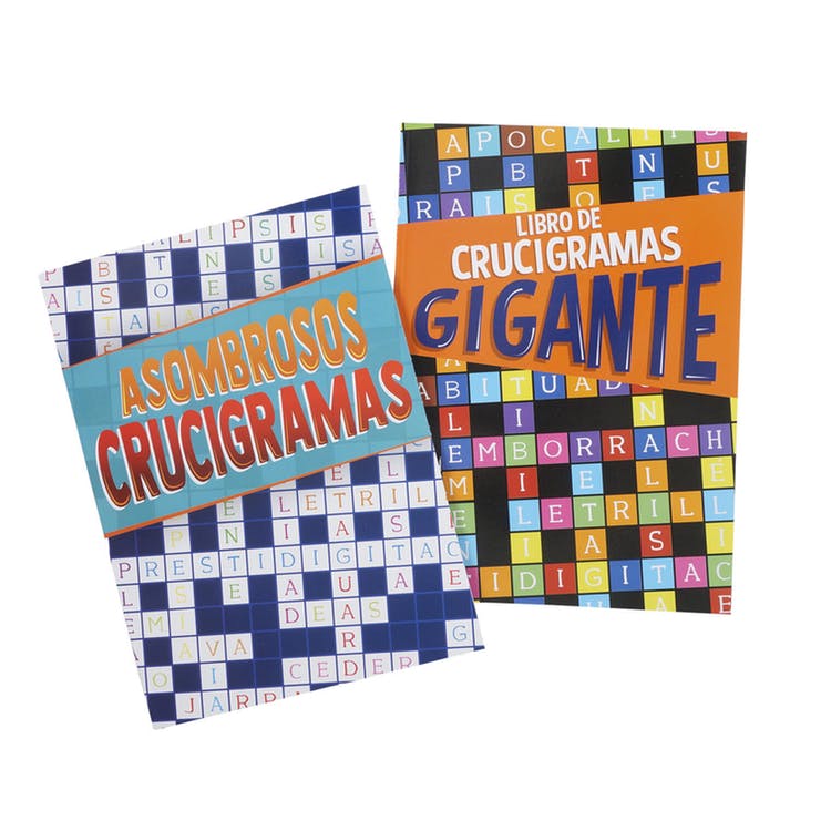 Spanish Crossword Puzzle Books Large Print - 80 Pages Two Titles 2