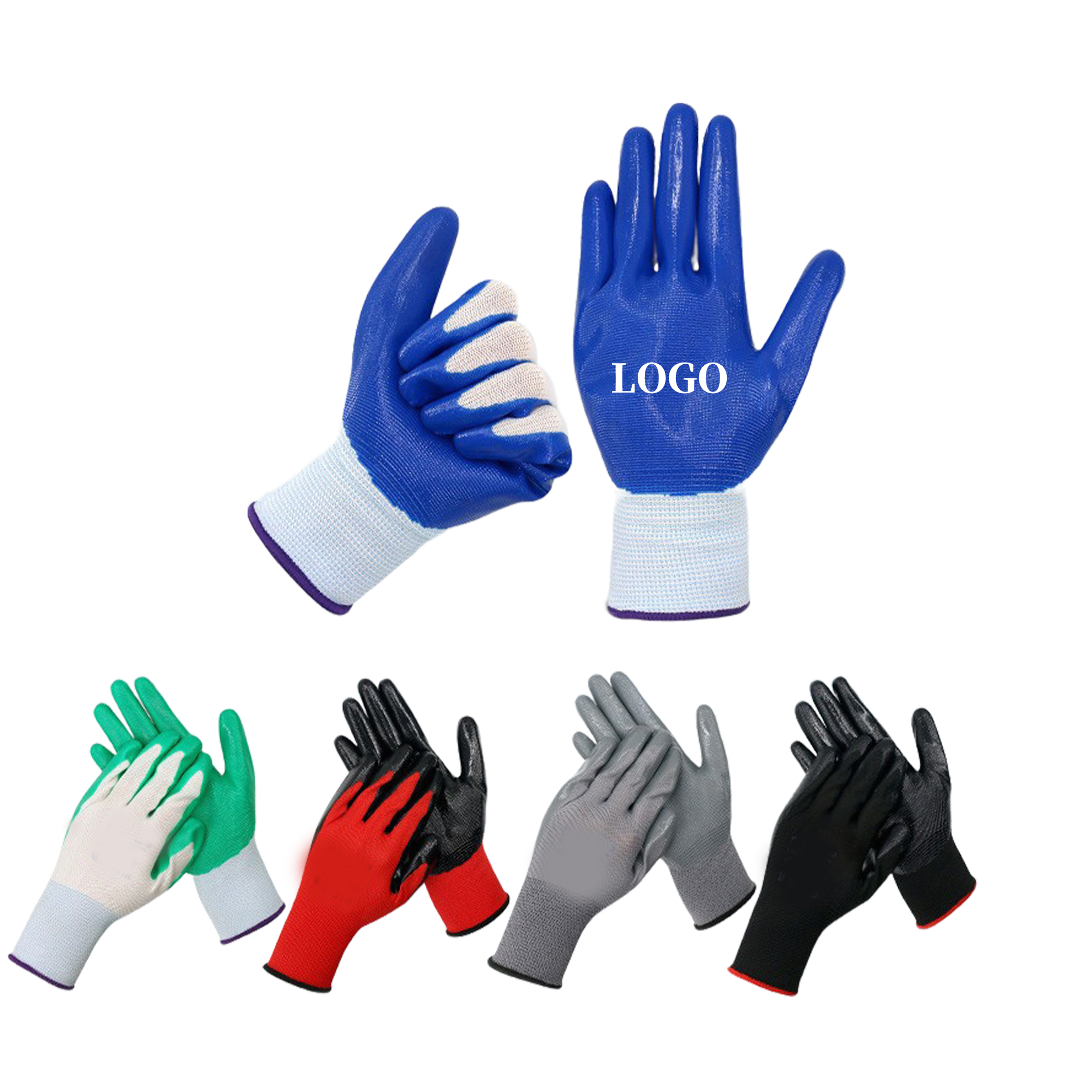 Nitrile-Coated Anti-Slip Safety Gloves 2