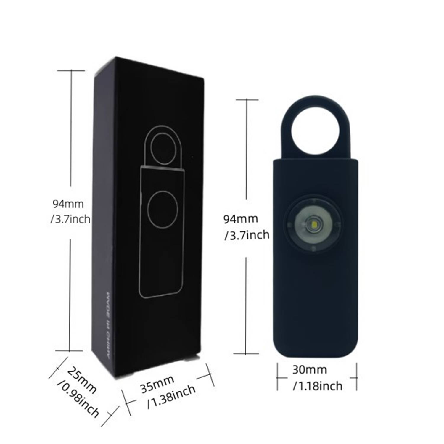 Plastic Alarm with Keychain Compact and Portable for Women 2