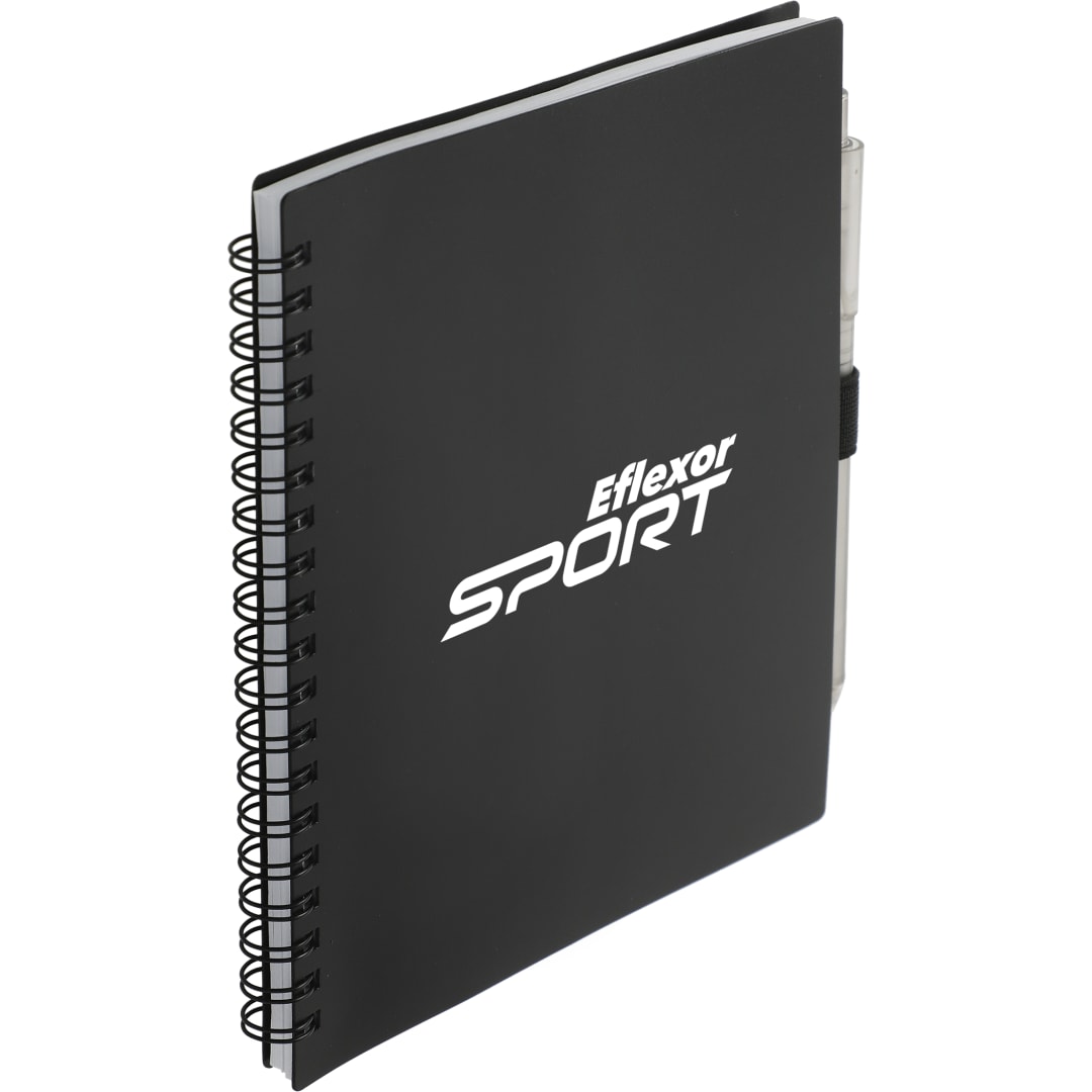 FSC® Recycled 5.5” x 7” Spiral Notebook w/ RPET Pe 150