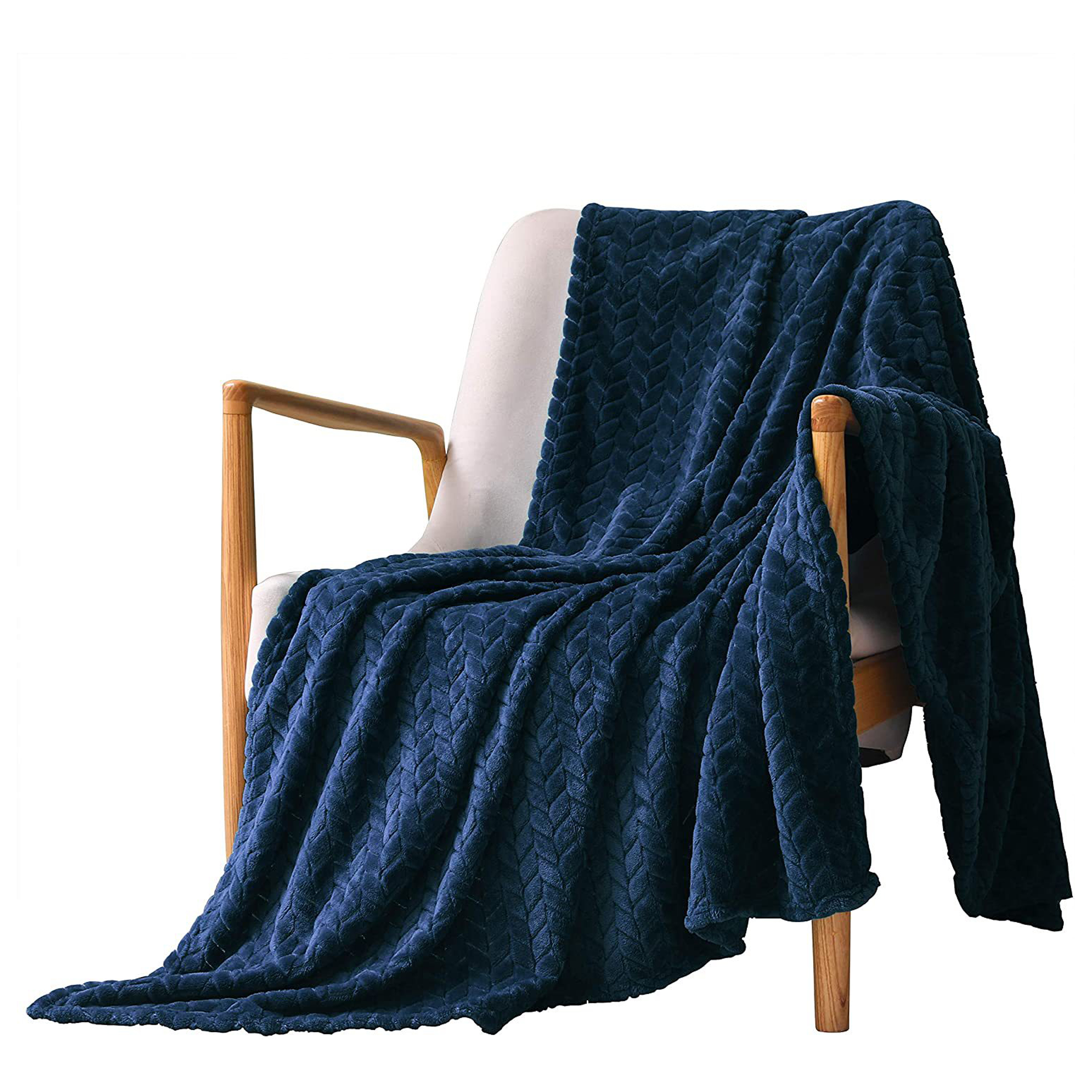 Polyester Simple Solid Color Sofa Blanket 10