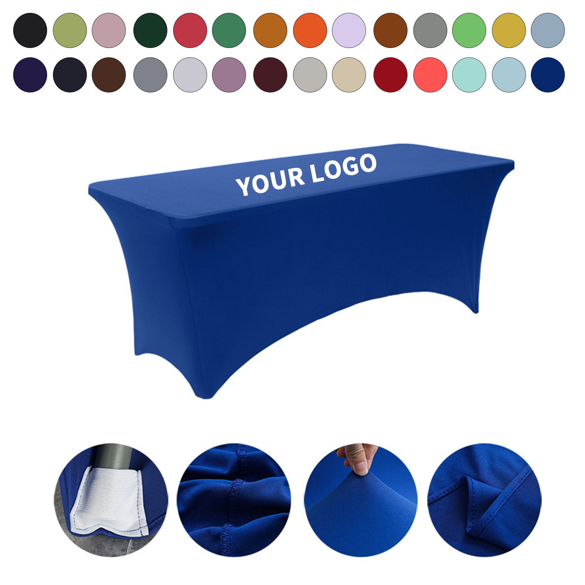 Six Foot Elastic Table Cover For Hotel And Restaurant Use 28