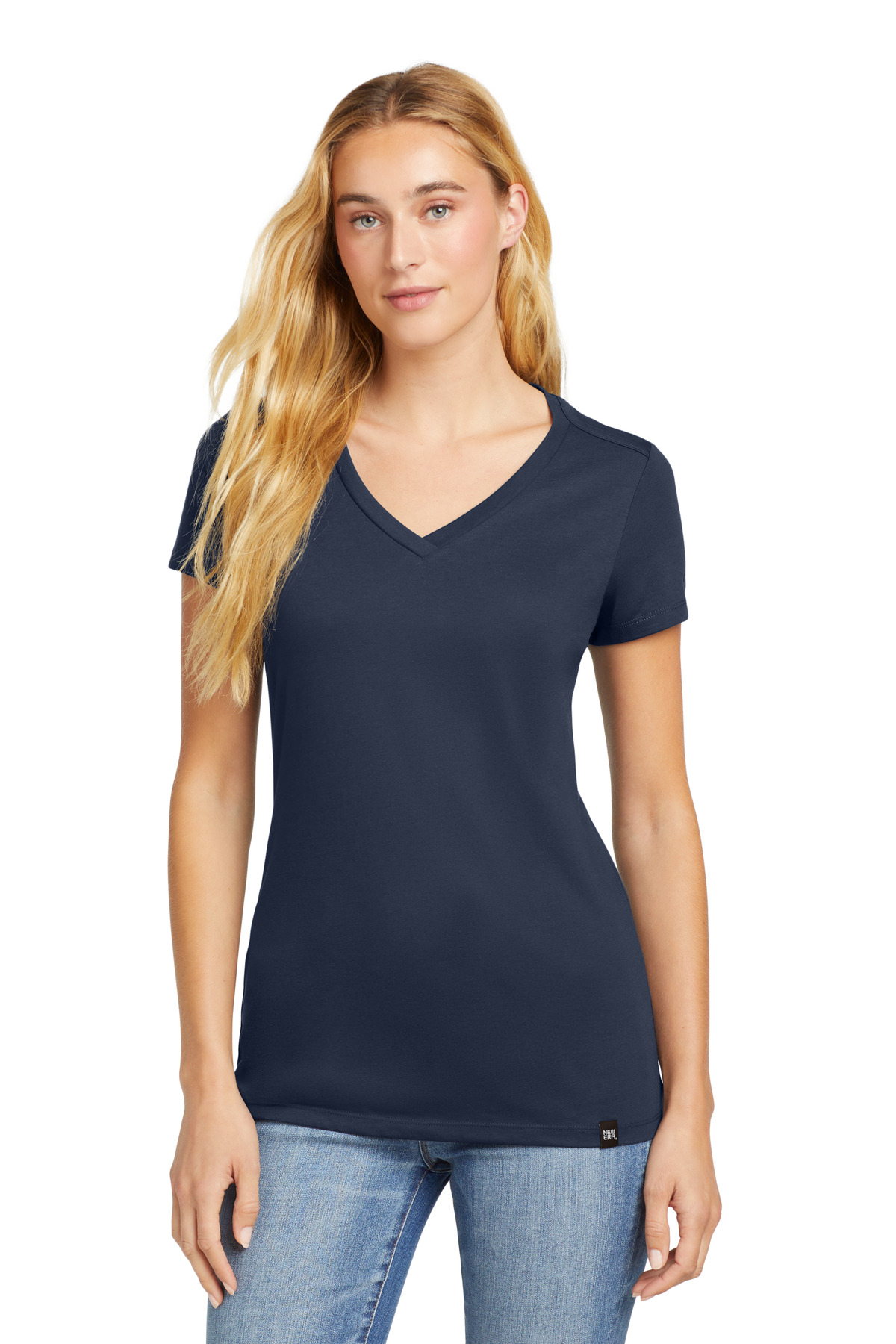 New Era Women's Heritage Blend V-Neck Tee. LNEA101 10