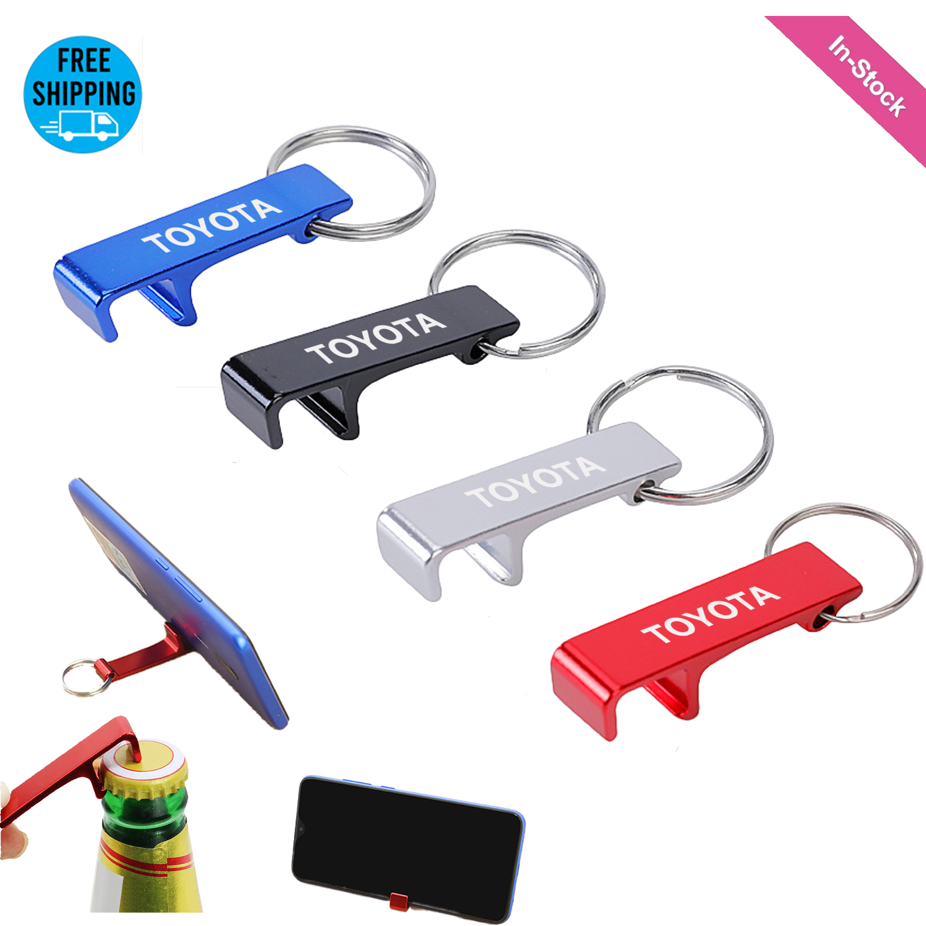 Keychain Bottle Opener Cell Phone Stand for Desktop 2